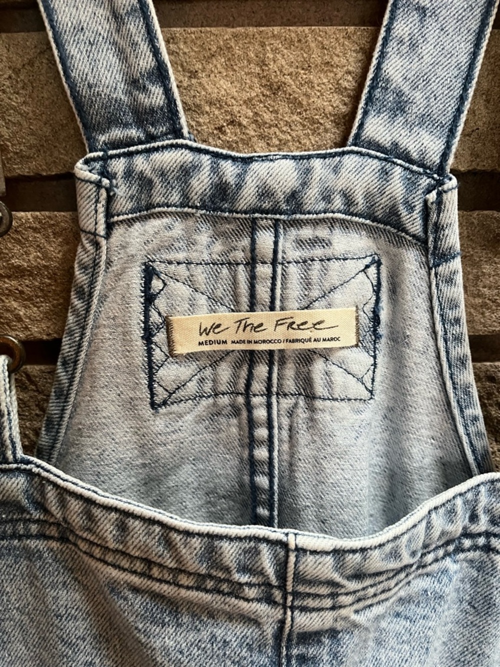 Free People We The Free Denim Overall Dress Indigo Medium - Picture 7 of 13